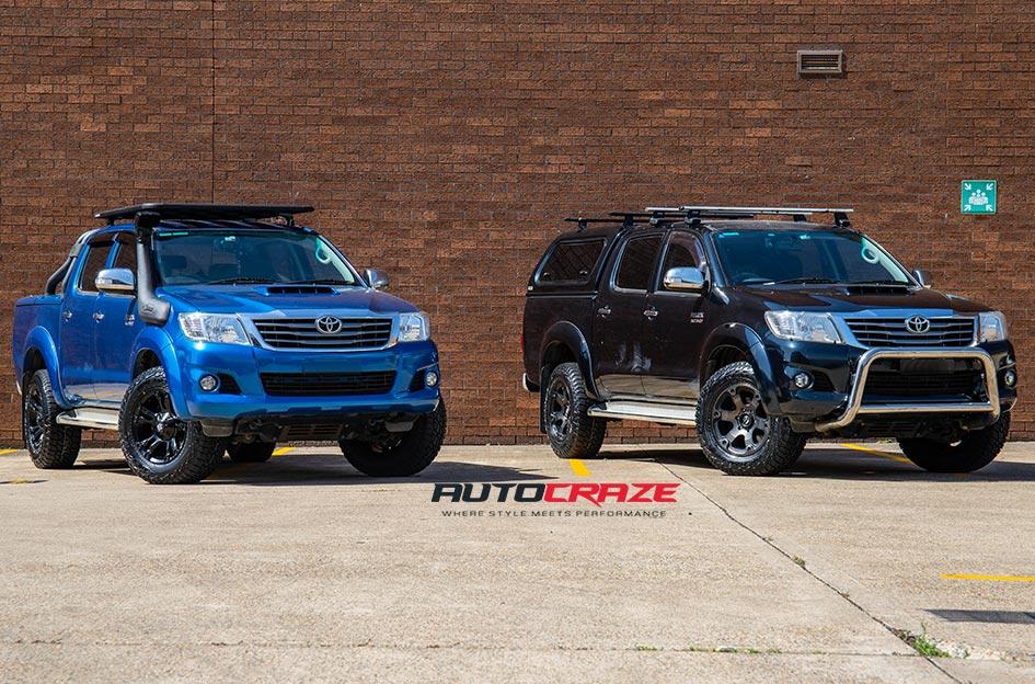TOYOTA HILUX 4WD BEAST BLACK MACHINED WITH DARK TINT